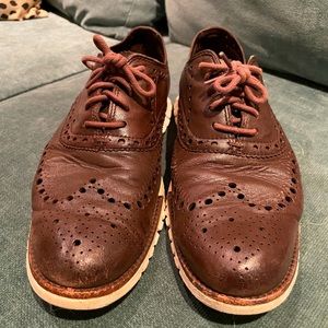 Cole Haan zero grand laced brown oxfords